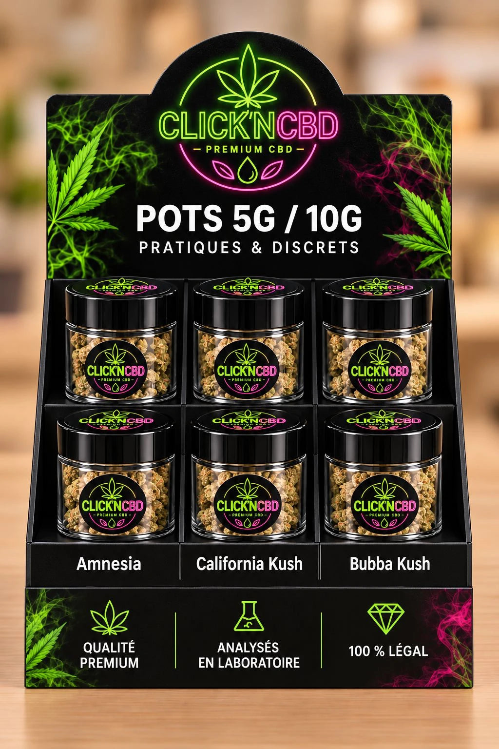 Pots CBD Click'nCBD 5 g / 10 g